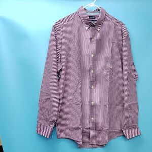 Chaps Men's Purple Striped Button Down Shirt